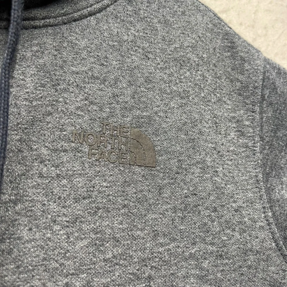 The North Face Mens Hoodie Gray Fleece Pullover Baxter Logo Size L 1712